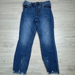 Kut from the Kloth Women's Jeans Chrissie Fab Ab Slim Leg Blue Size 12 High Rise